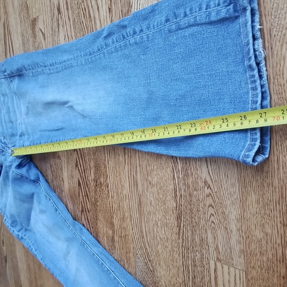 (4) American Eagle Light Wash Stretch Kick Boot Extra Shorts Jeans - Picture 9 of 12